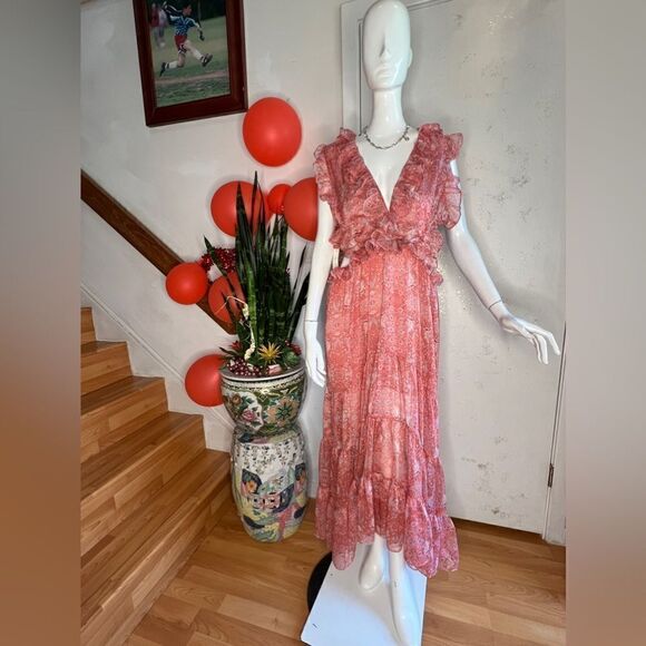 MISA Los Angeles Natasha Dress in Washed Rose Lilac - Picture 4 of 13